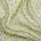1 Yard Green, Purple & Orange Little Flowers Crinkled Silk Chiffon Playful Design, 54 Inches Wide